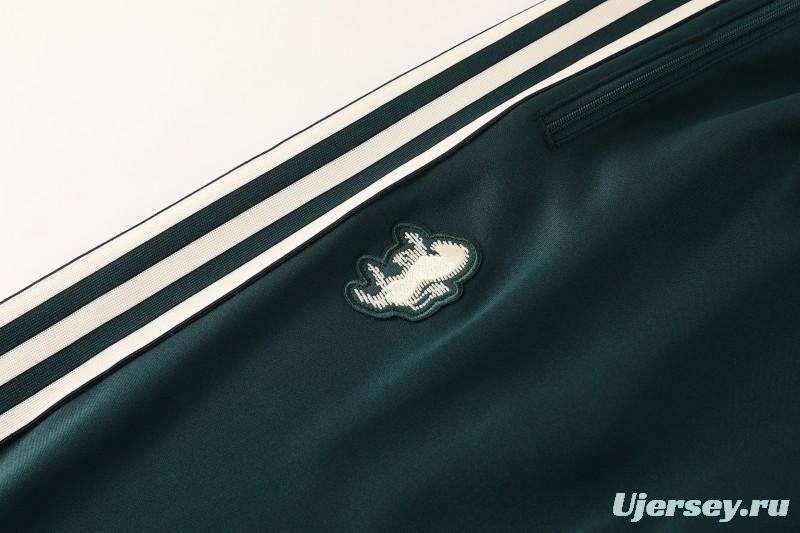 25/26  Juventus Retro Dark Green  Full zipper Jacket Tracksuit+ long pants