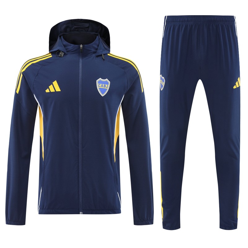 25/26 Boca Juniors Navy Blue Full zipper Jacket Tracksuit+ long pants