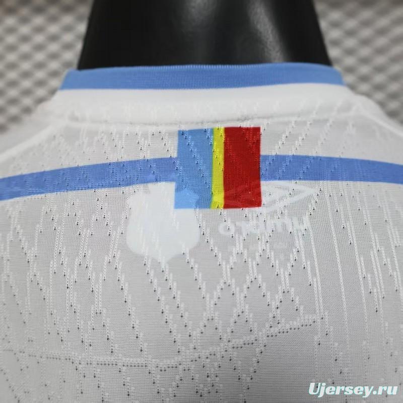 Player Version 2026 DR Congo Third White Blue Geometric Jersey