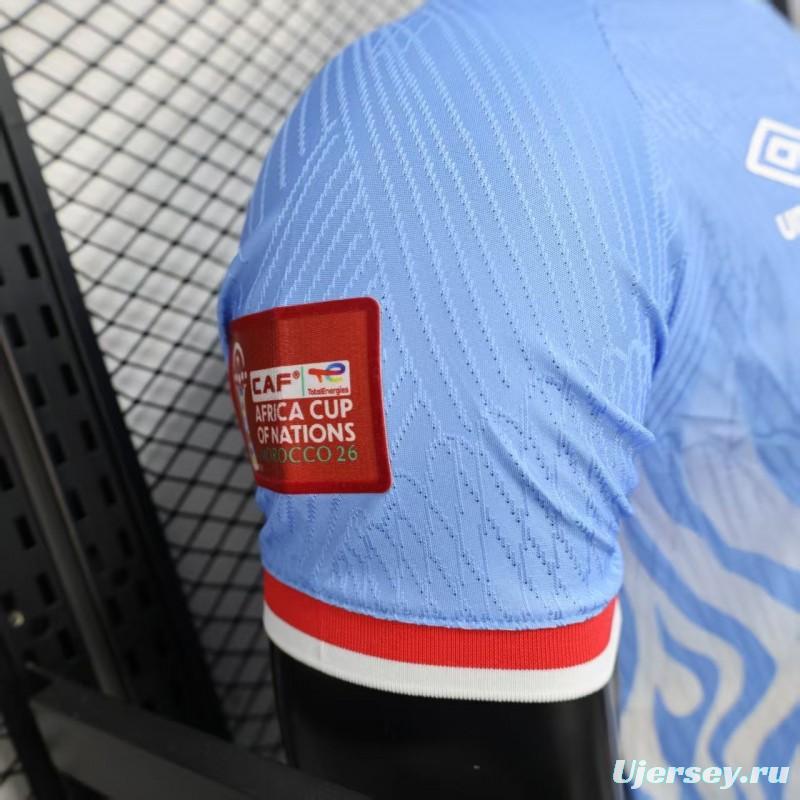 Player Version 2026 DR Congo Home Sky Blue Flame Jersey