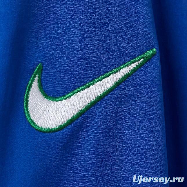 1998 Vintage Style Brazil Blue Jacket Windbreaker