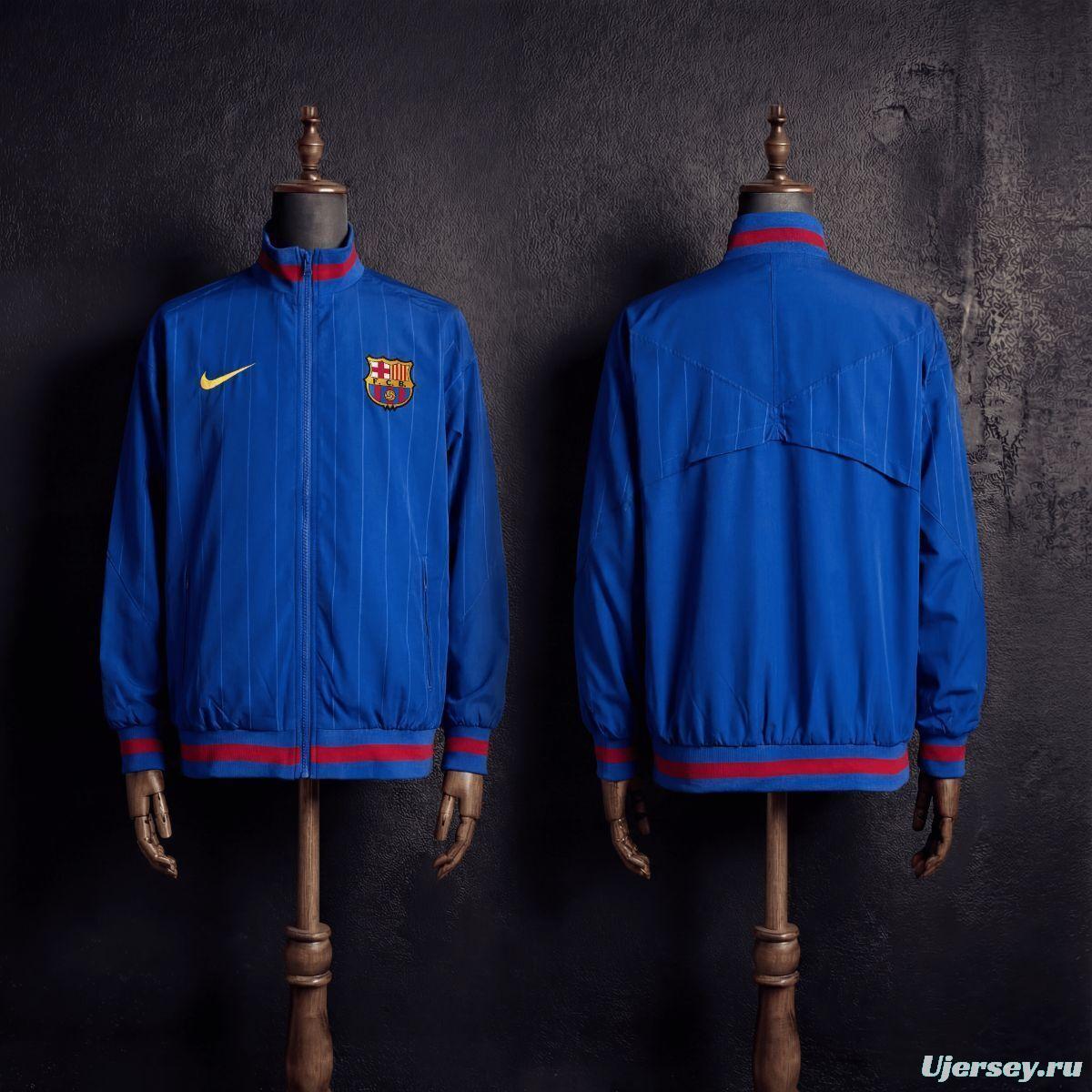2026 Barcelona Blue Jacket Windbreaker