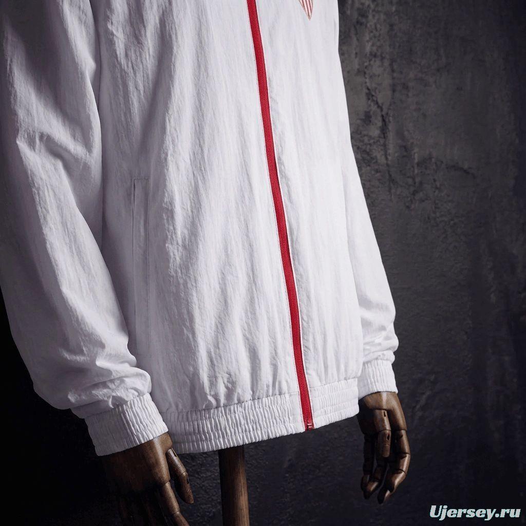 2026 Sevilla FC Red And White Reversible Full Zipper Jacket