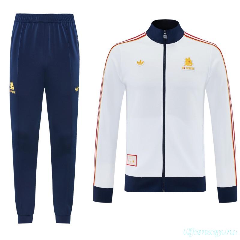 25/26 Roma White Full Zipper Jacket + Long Pants