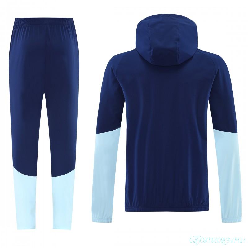 2026 Argentina Navy Blue Full Zipper Jacket + Long Pants