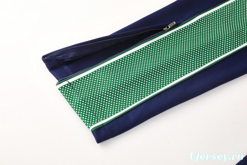 26/27 Real Betis x Kappa Navy Blue  Full Zipper Jacket Tracksuit + Long Pants