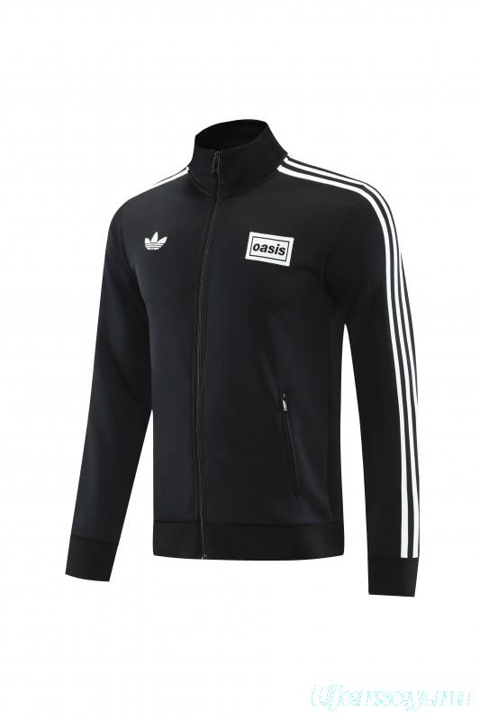 2026 Adidas Black Full Zipper Jacket + Long Pants