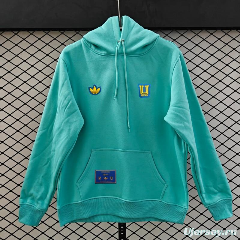 25/26 Tigres UANL Embroidered Logo Hoodie 9 Colors