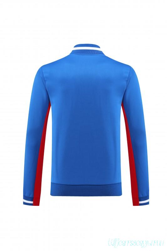 2026 Adidas Blue Full Zipper Jacket + Black Long Pants