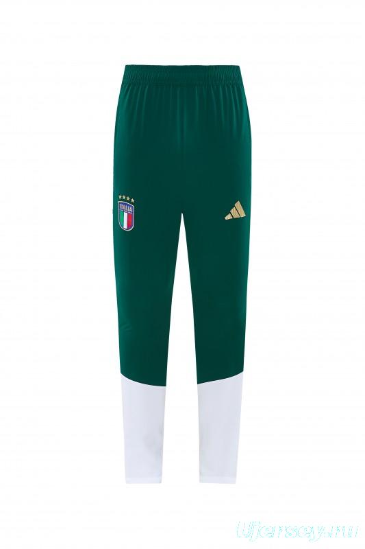 2026 Italy Green Hoodie Full Zipper Windbreaker + Long Pants