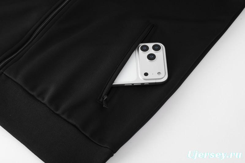 2026 Adidas Black Full Zipper Jacket + Long Pants