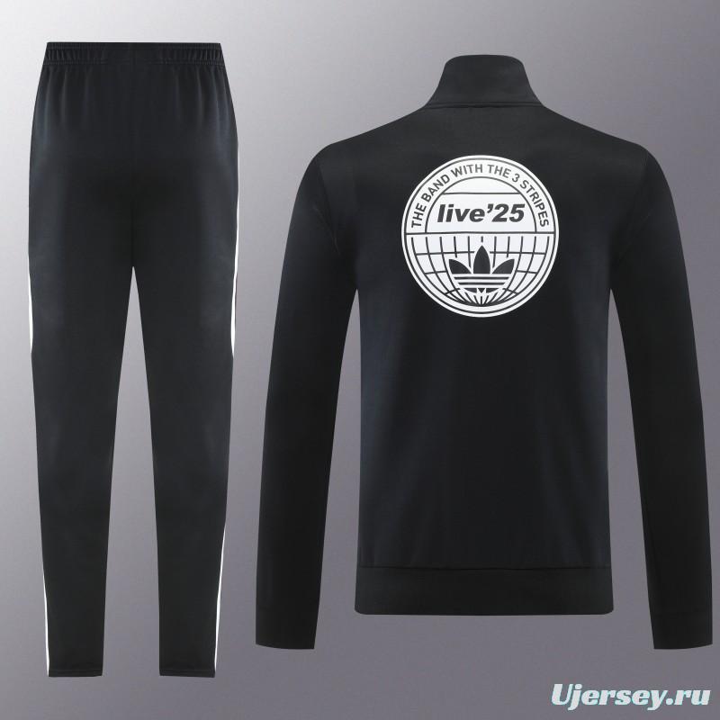 2026 Adidas Black Full Zipper Jacket + Long Pants