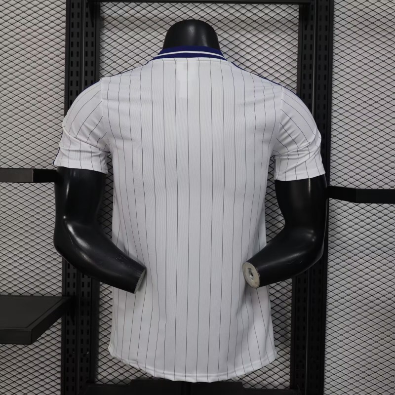 2026 Player Version Colombia White with Blue Vertical Stripe Jersey