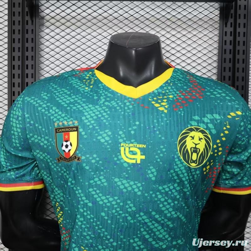 2026 Player Version Cameroon Green with Colorful Dot Pattern Jersey