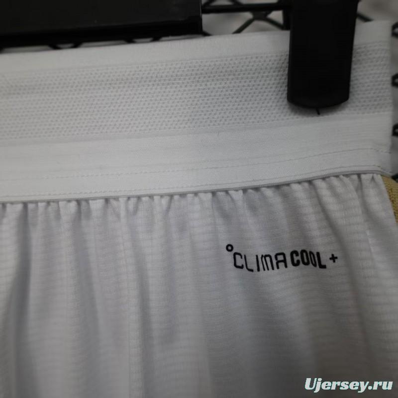 2026 Player Version  Italy Home White with Gold Stripes Shorts