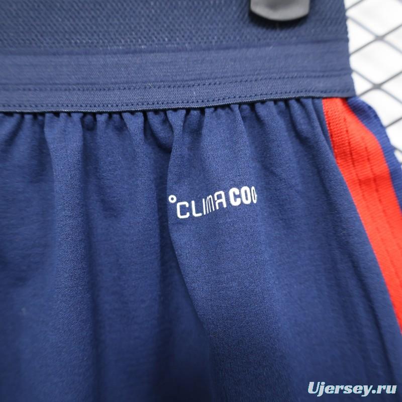 2026 Player Version Spain Navy Blue with Red Yellow Stripes Shorts