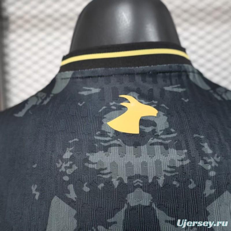 2026 Player Version Portugal Dark Grey with Abstract Graphic Pattern Jersey