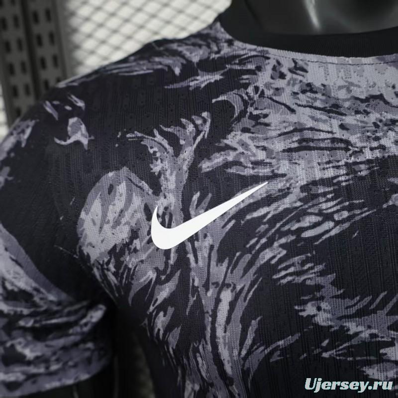 Player Version 2026 England Dark Navy with Lion Brushstroke Pattern Jersey