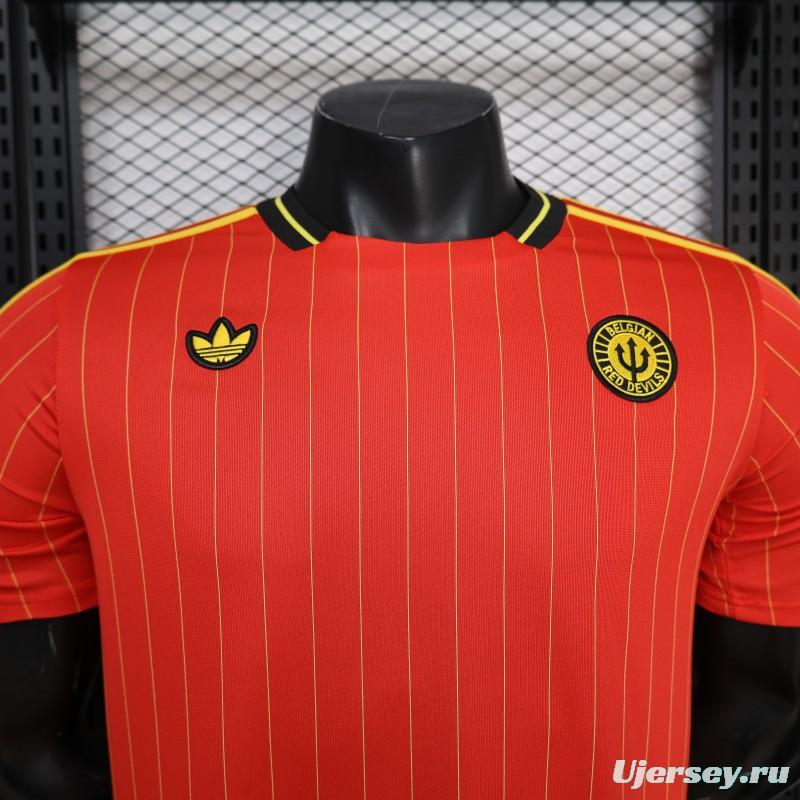 Player Version 2026 Belgium Red Terrace Icons White Jersey