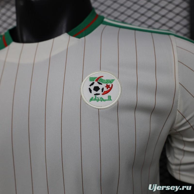 2026 Player Version Algeria White with Green Pinstripes Jersey