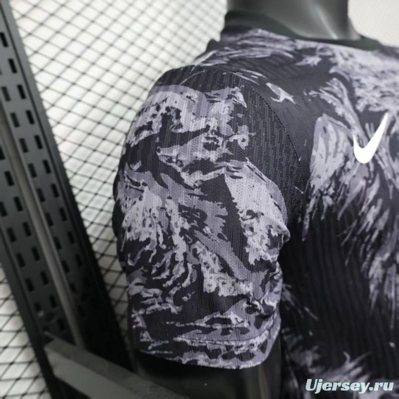 Player Version 2026 England Dark Navy with Lion Brushstroke Pattern Jersey