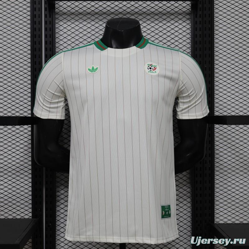 2026 Player Version Algeria White with Green Pinstripes Jersey