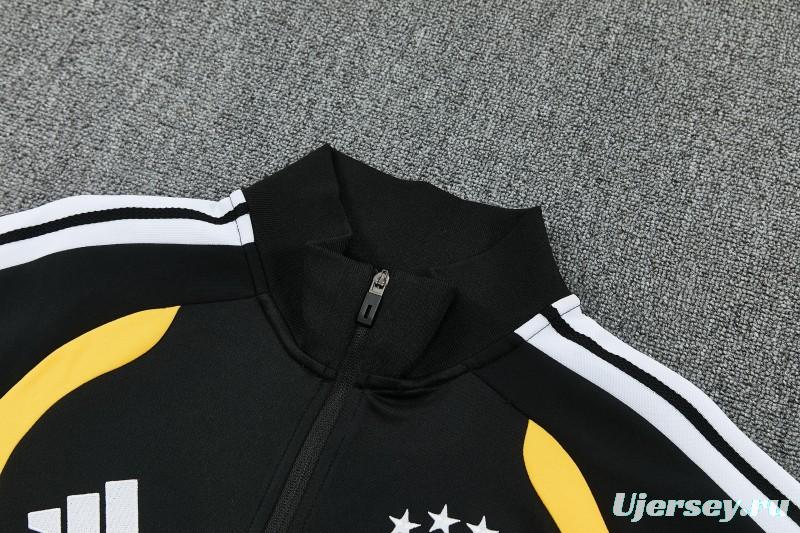 26/27 Germany  Black Full Zipper Jacket Tracksuit + Long Pants