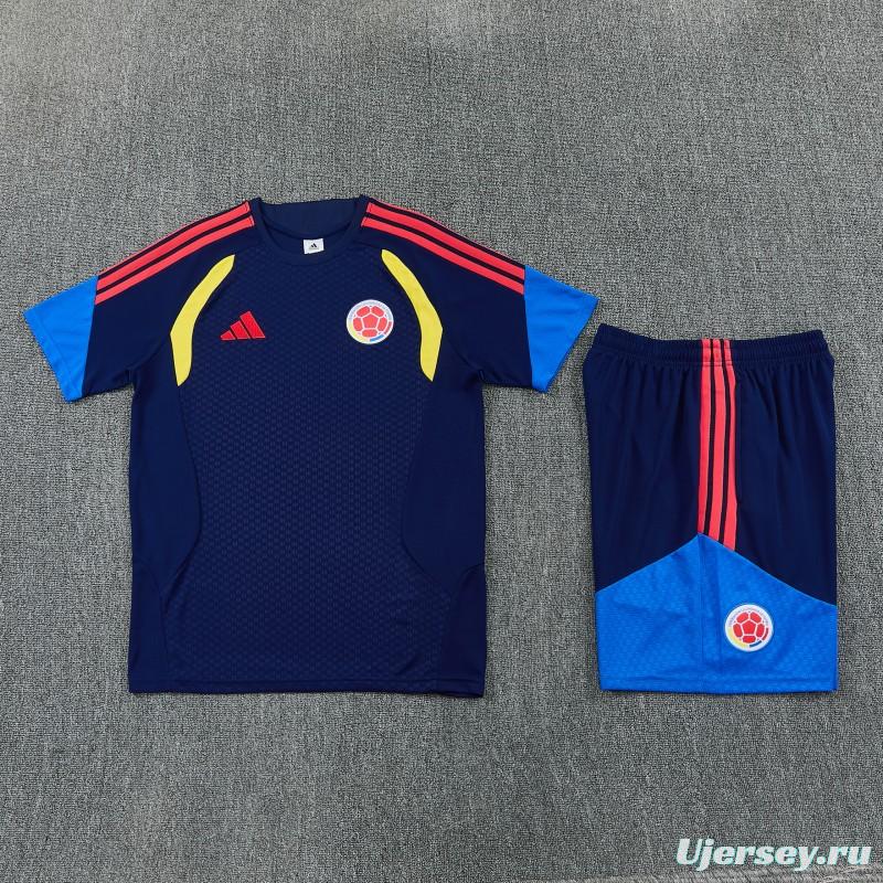 26/27 Colombia Black  Short Sleeve+Soccer Shorts
