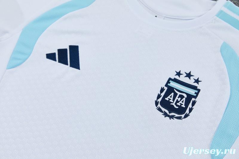 26/27 Argentina White Short Sleeve+Soccer Shorts