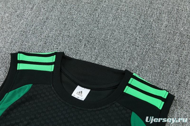 26/27  Mexico Black Sleeveless Training Vest +Shorts Set