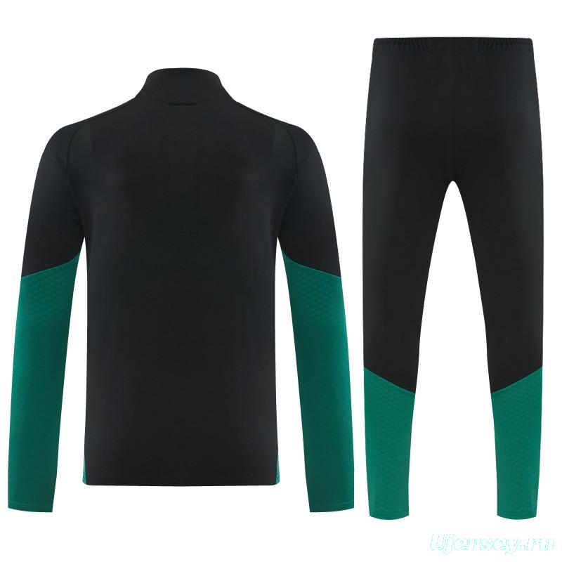 26/27  Mexico Black Half Zipper Jacket Tracksuit + Long Pants
