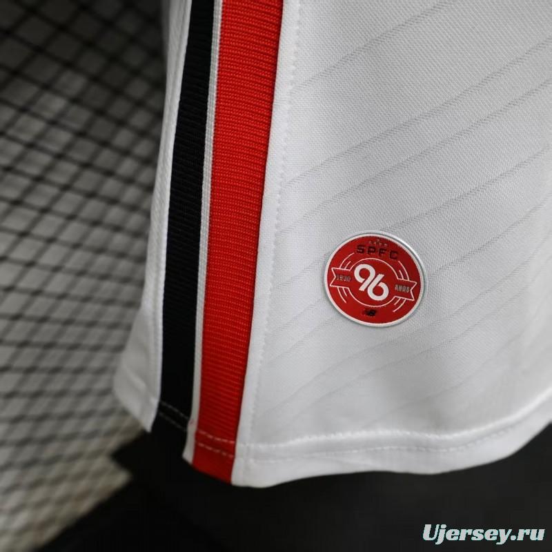Player Version 26/27  São Paulo FC White with Red and Black Horizontal Stripes Jersey