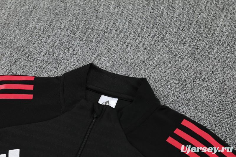 25/26 Riverbed Black Half Zipper Jacket Tracksuit + Long Pants