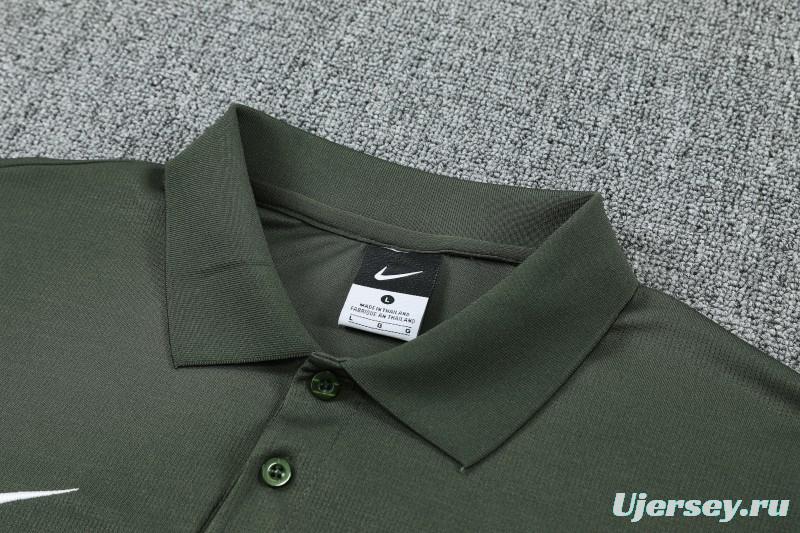 26/27 Chelsea  Dark Green Polo Training Shirt + Long Pants Tracksuit