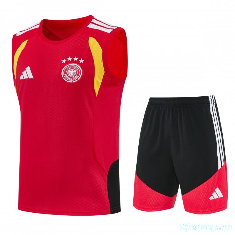 26/27 Germany Red  Sleeveless Training Vest +Shorts Set