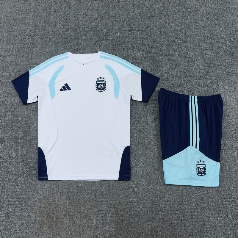 26/27 Argentina White Short Sleeve+Soccer Shorts