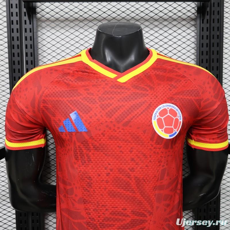 Player Version 2026 Colombia Red & Yellow Away Jersey
