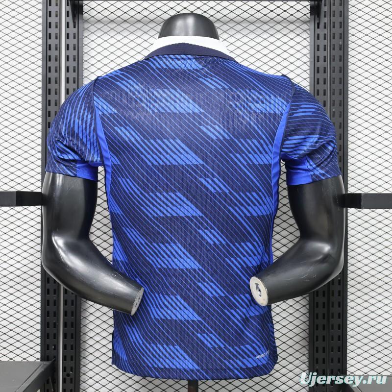 Player Version 2026 France Blue with Diagonal Stripe Pattern Special Edition Jersey