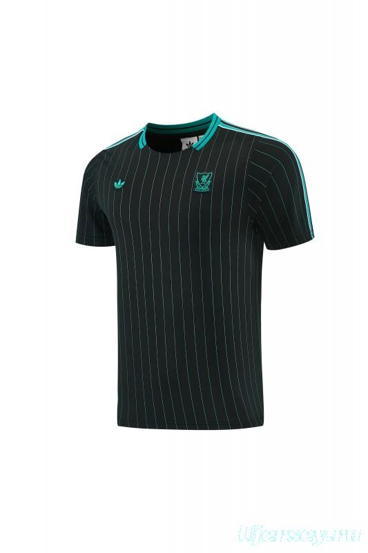26/27  Liverpool  Black Short Sleeve+Soccer Shorts