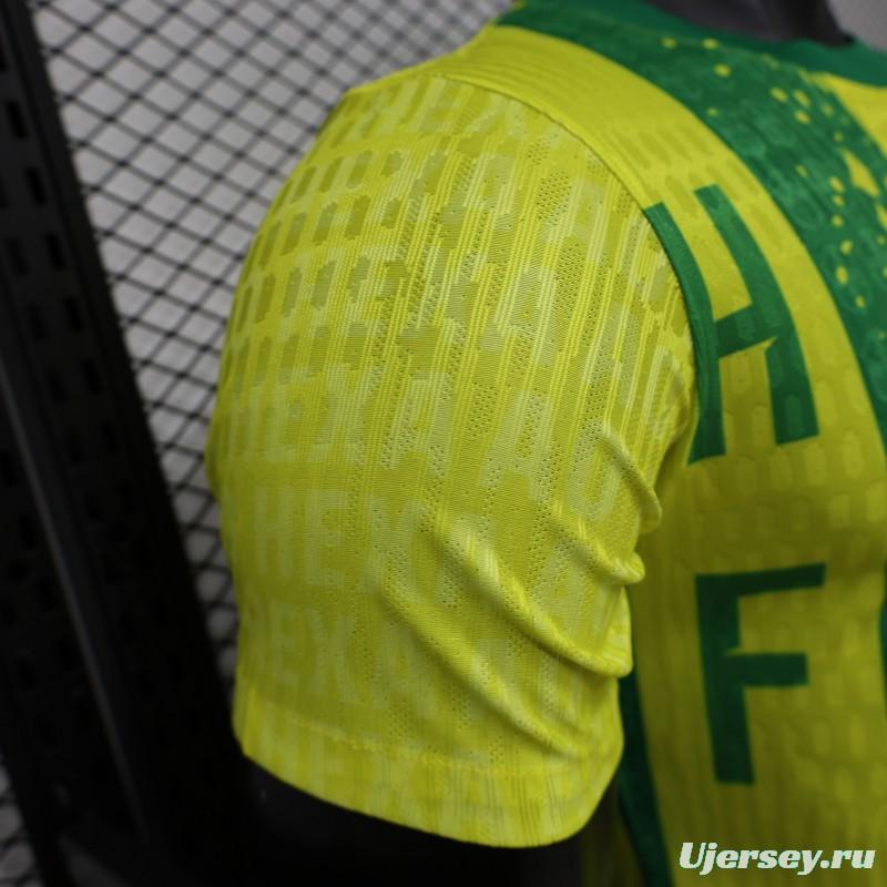 Player Version 2026 Brazil Yellow & Green Vertical Stripe Special Edition Jersey