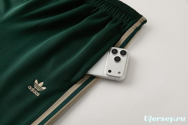 2026 Adidas Navy Green  Full Zipper Jacket + Long Pants