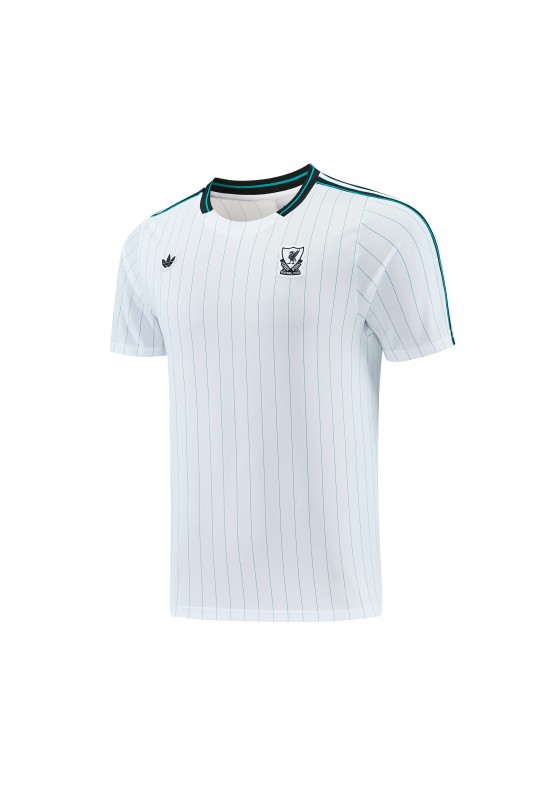 26/27  Liverpool White Short Sleeve+Soccer Shorts