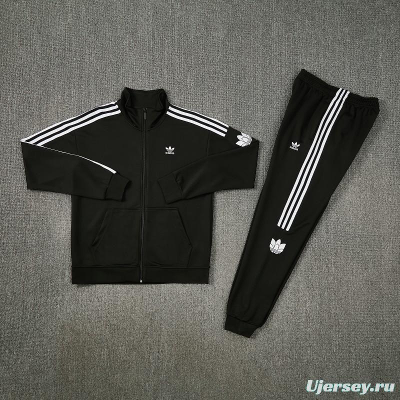 2026 Adidas Black Full Zipper Jacket + Long Pants