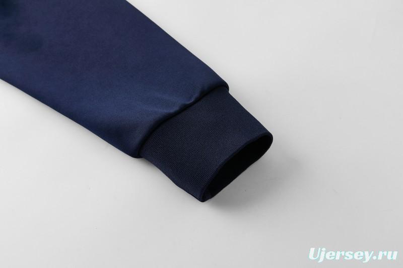 2026 Adidas Navy Blue Full Zipper Jacket + Long Pants