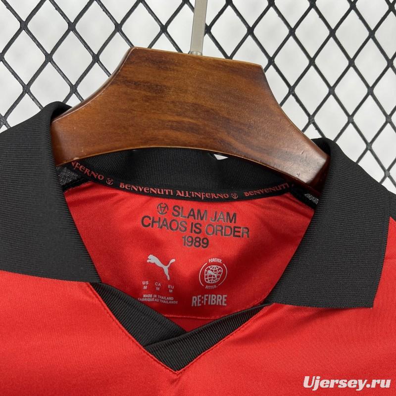 25/26 AC Milan x Slam Jam Limited Edition Long Sleeve Red Forth Jersey
