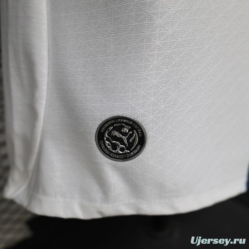 Player Version 26/27 Manchester City White with Blue Stripe Away Jersey