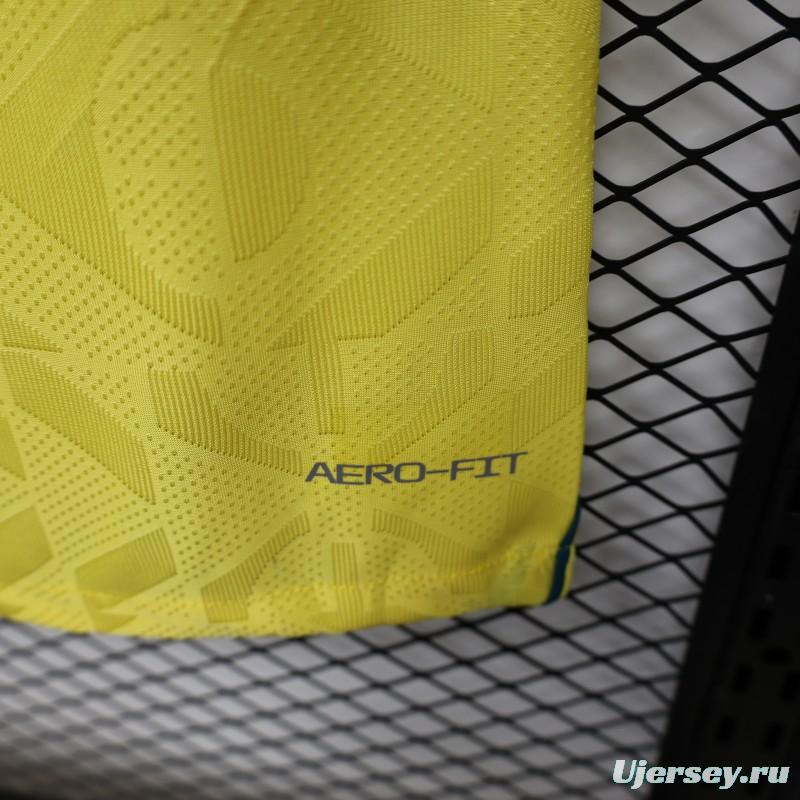 Player Version Women 2026  Brazil Yellow with Green Home Jersey