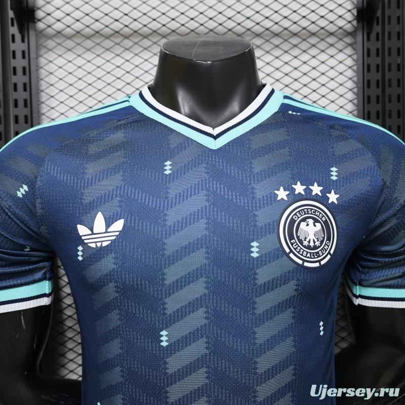 Player Version 2026 Germany  Navy Blue with Zigzag Pattern Away Jersey