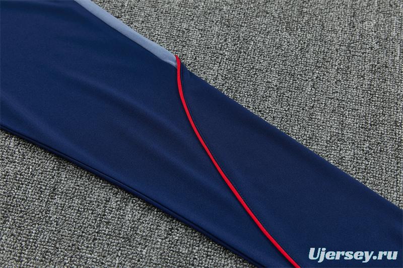 2026 England Navy Blue  Half Zipper Jacket Tracksuit + Long Pants (Nike)