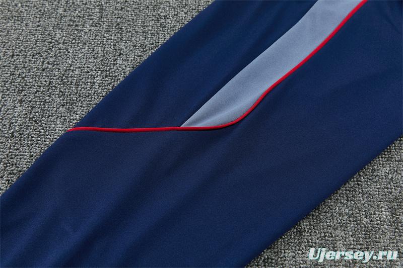 2026 England Navy Blue  Half Zipper Jacket Tracksuit + Long Pants (Nike)